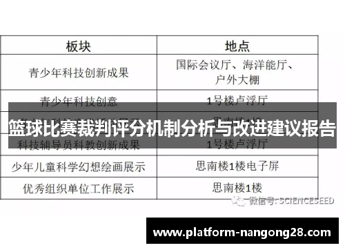 篮球比赛裁判评分机制分析与改进建议报告
