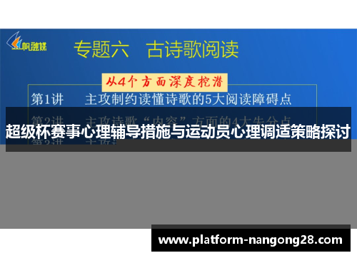 超级杯赛事心理辅导措施与运动员心理调适策略探讨